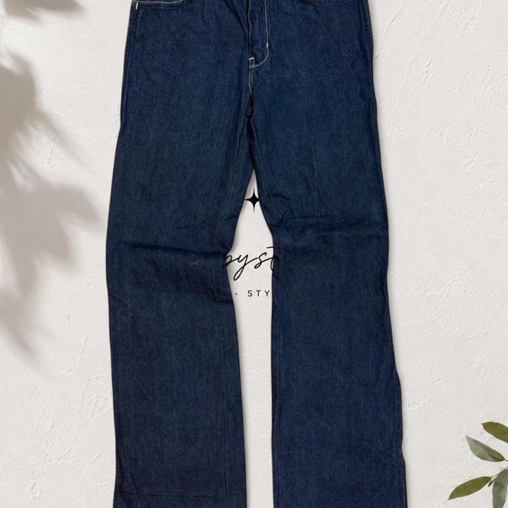 Studio 33 Vintage Navy Blue Straight Leg Jeans 29M Dark Wash Cotton 90s Denim
